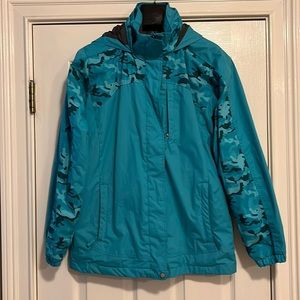 Bass Pro Shop Turquoise Rain Jacket